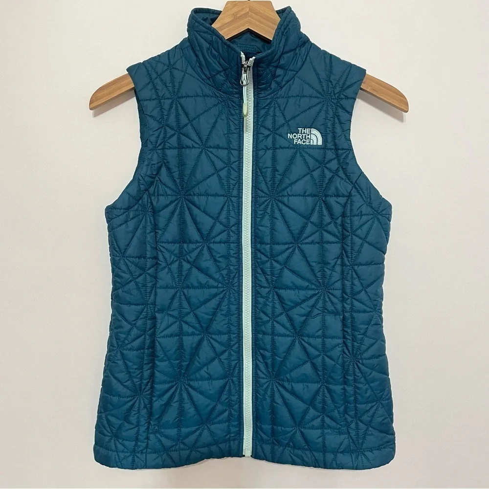 The North Face Women's Turquoise Quilted Vest Size XS - Picture 1 of 8
